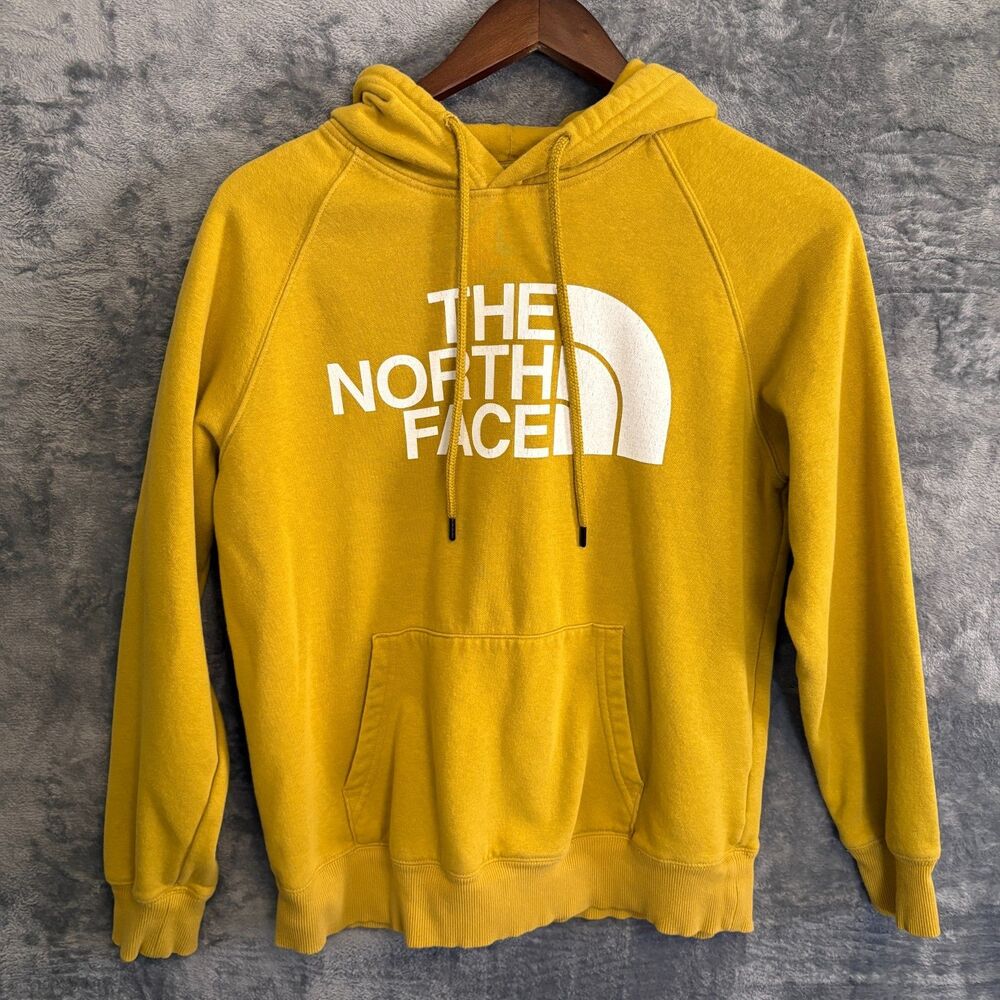 The North Face Yellow Hoodie Sweatshirt Mustard Pullover Women’s Medium Gorpcore
